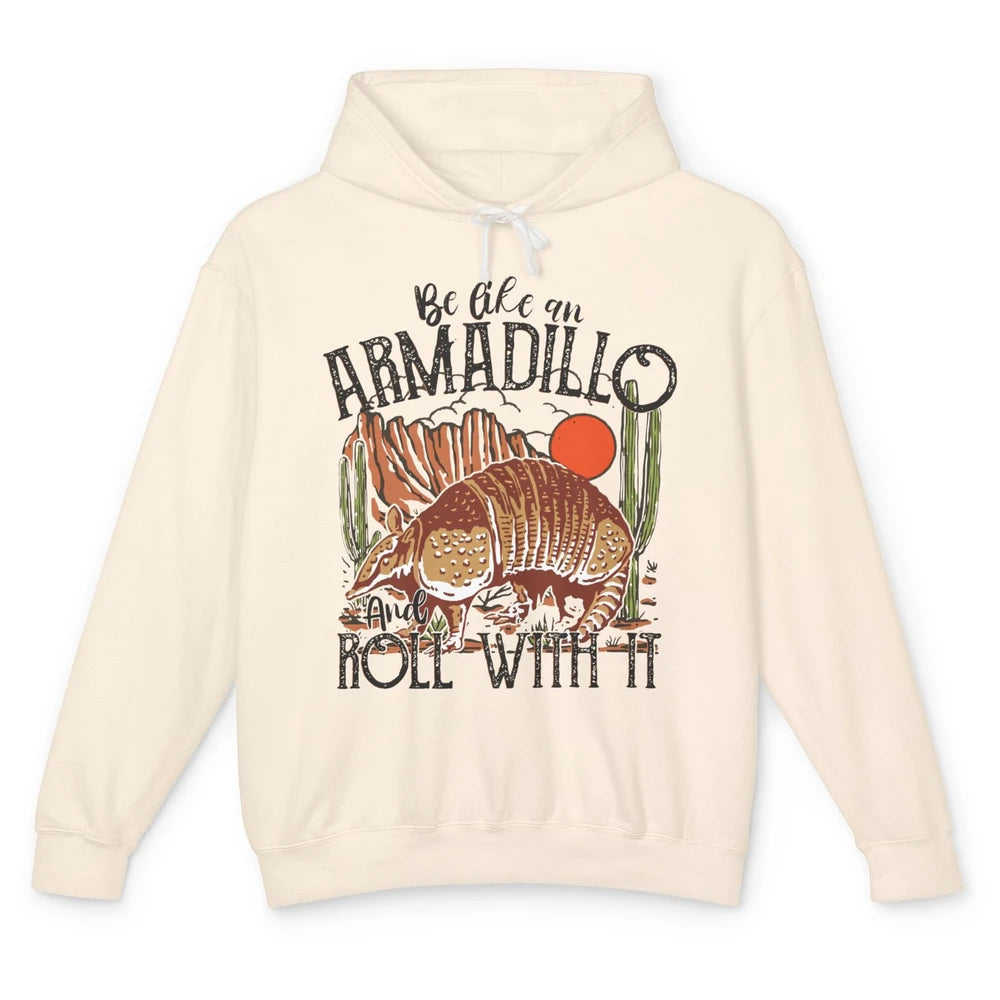 Leopard Be Like An Armadillo Roll With It Western Country Unisex Lightweight Hoodie