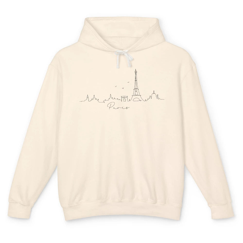 Paris Skyline Paris Eiffel Tower Souvenir Gift France Travel Unisex Lightweight Hoodie