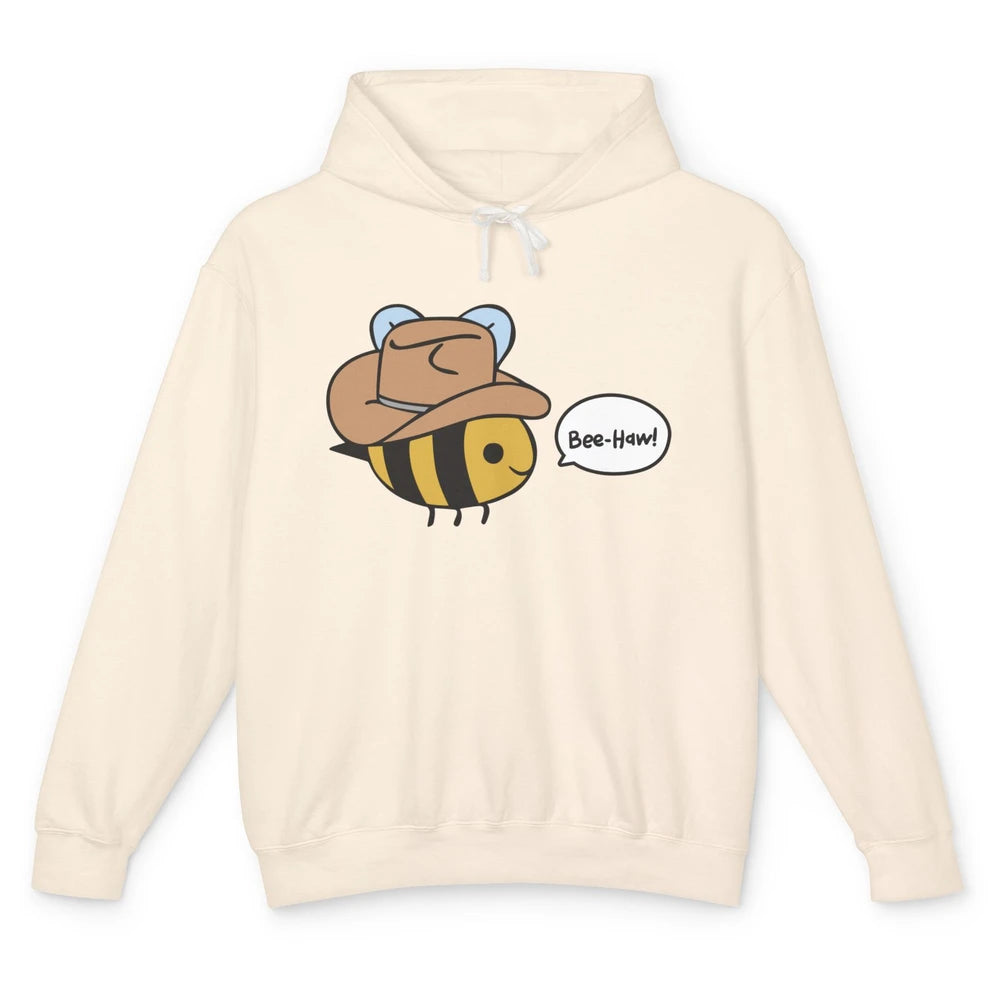 Funny Beehaw Cowboy Bee Lovers Western Country Cowgirl Gift Unisex Lightweight Hoodie