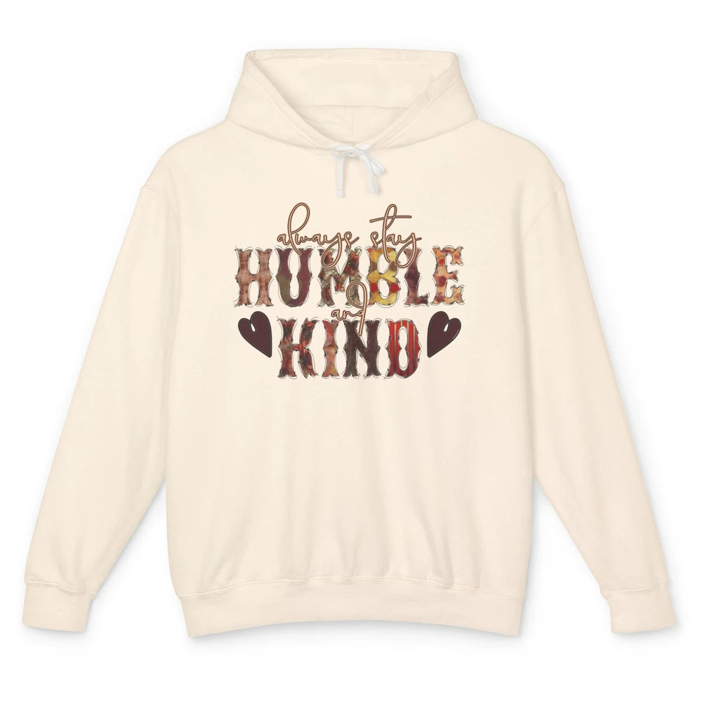 Retro Always Stay Humble And Kind Turquoise Western Country Unisex Lightweight Hoodie