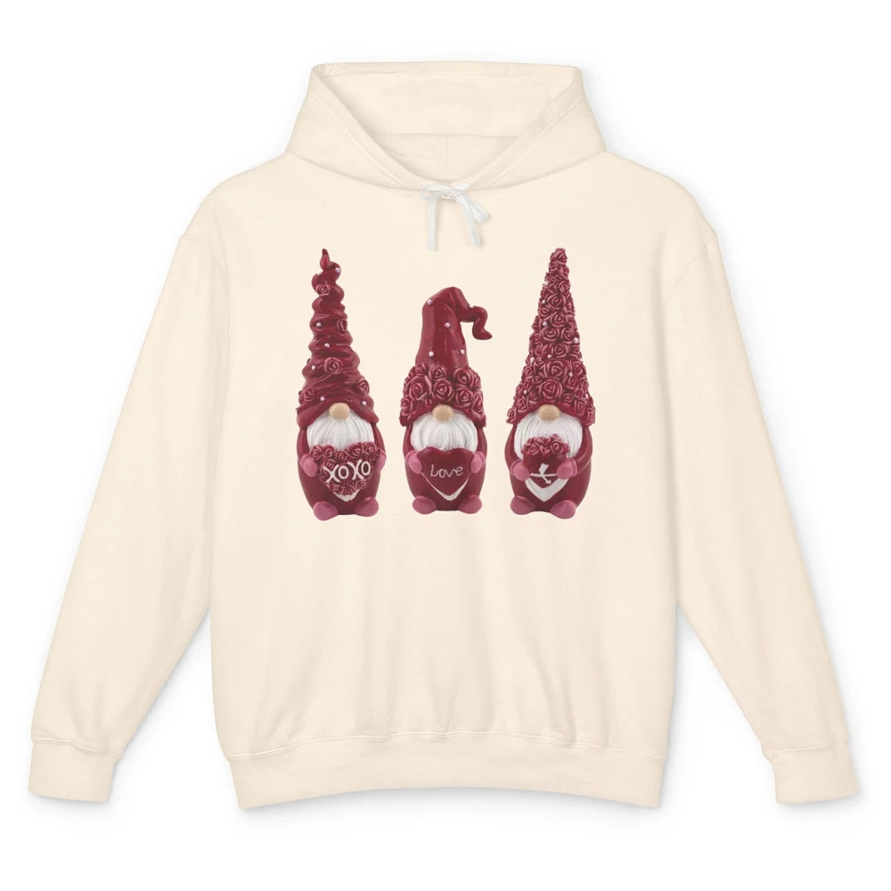 Pink Gnomes Love Valentines Loads Of Love Western Valentine Unisex Lightweight Hoodie