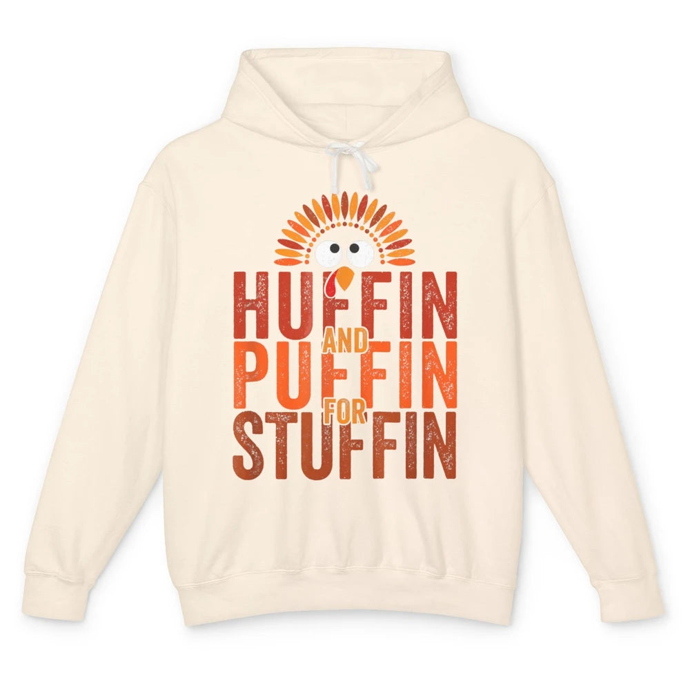 Thanksgiving Run Turkey Trot Huffin And Puffin Chicken Fall Unisex Lightweight Hoodie