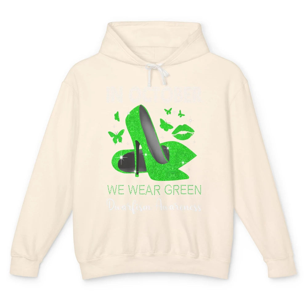 Dwarfism Warrior In October Wear Green High Heels Butterfly Unisex Lightweight Hoodie