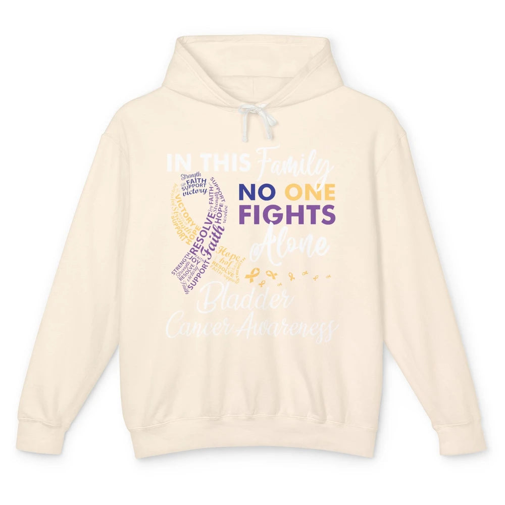 Bladder Cancer Awareness In This Family No One Fight Alone Unisex Lightweight Hoodie