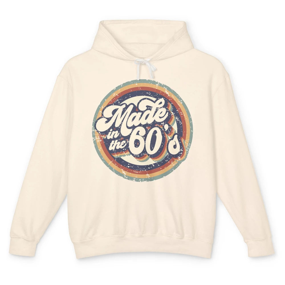 Retro Vintage Made In The 60's 1960s Born Birthday Day Gift Unisex Lightweight Hoodie