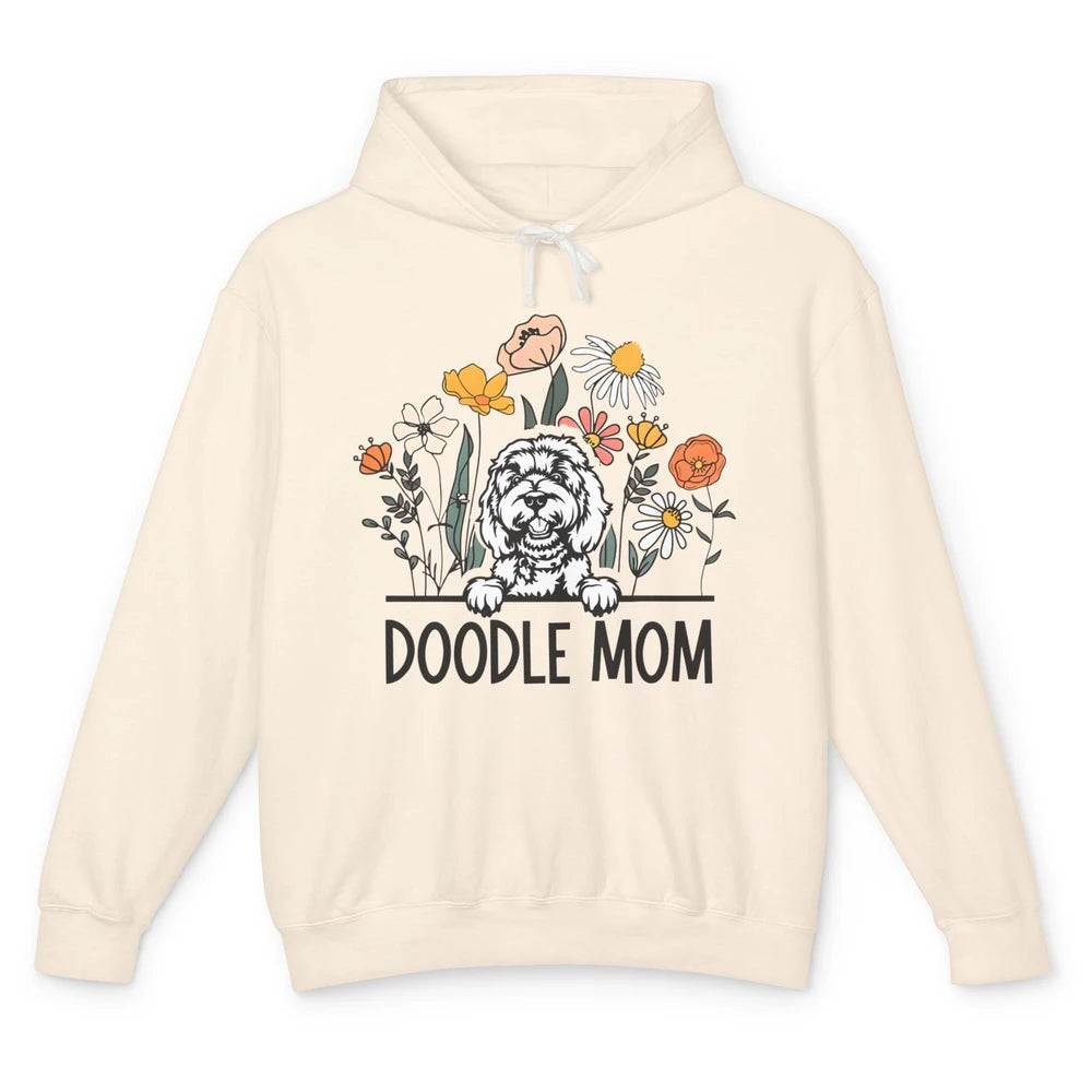 Doodle Mom Wildflowers Golden Doodle Mama Mother's Day Gift Unisex Lightweight Hoodie