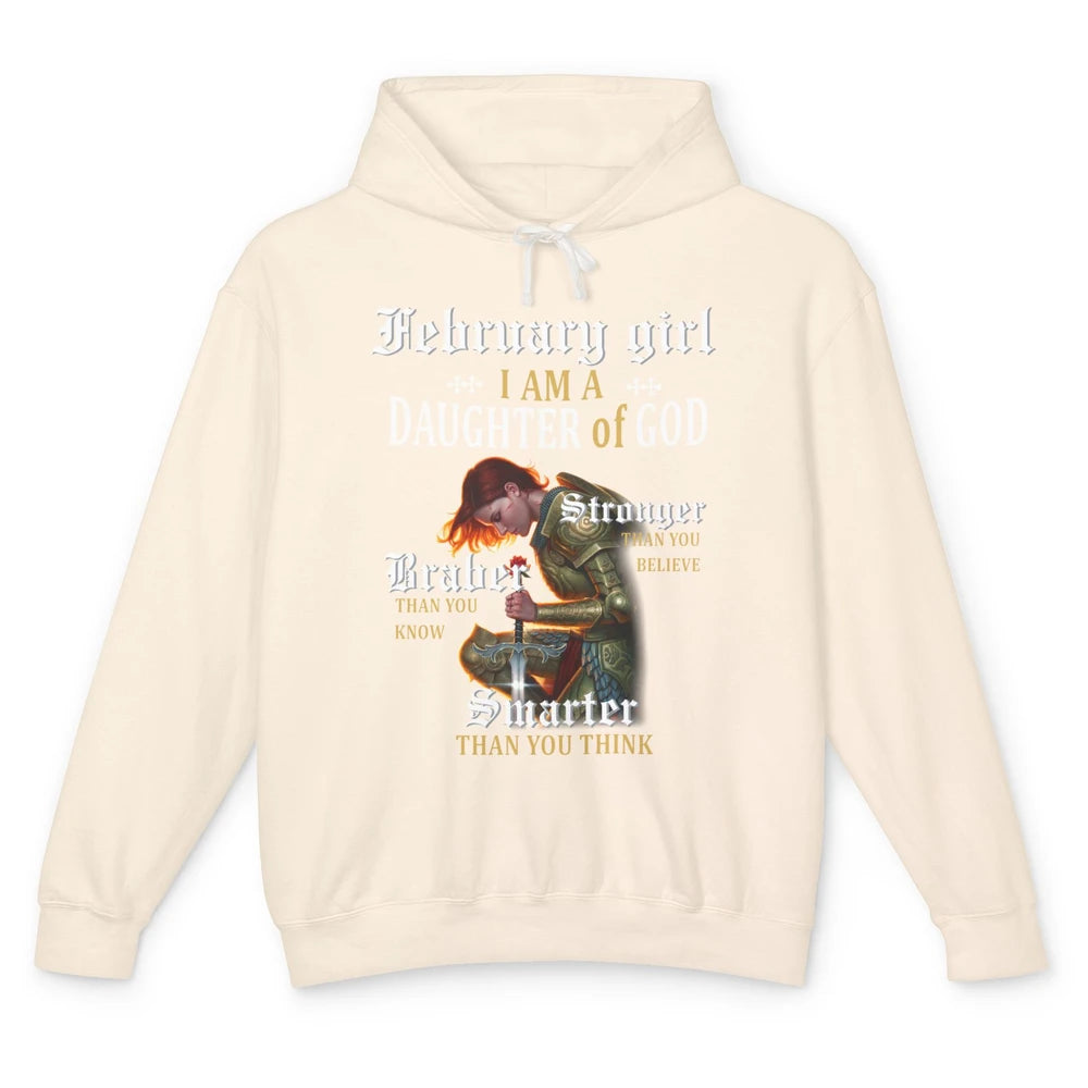 Birthday February Girl I'm A Daughter Of God Birthday Gift Unisex Lightweight Hoodie