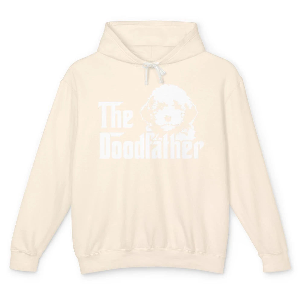 The Doodfather Funny Dog Golden Doodle Dad Fathers Day Puppy Unisex Lightweight Hoodie