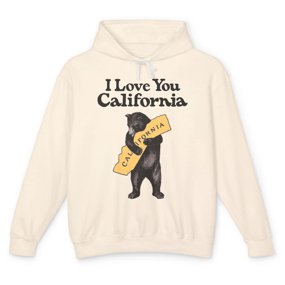 Retro 90s Vintage California Bear Hug Beach Summer Travel Unisex Lightweight Hoodie