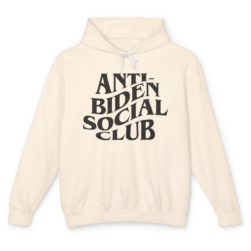 Anti Liberals Anti Biden Social Club Conservative US Flag Unisex Lightweight Hoodie