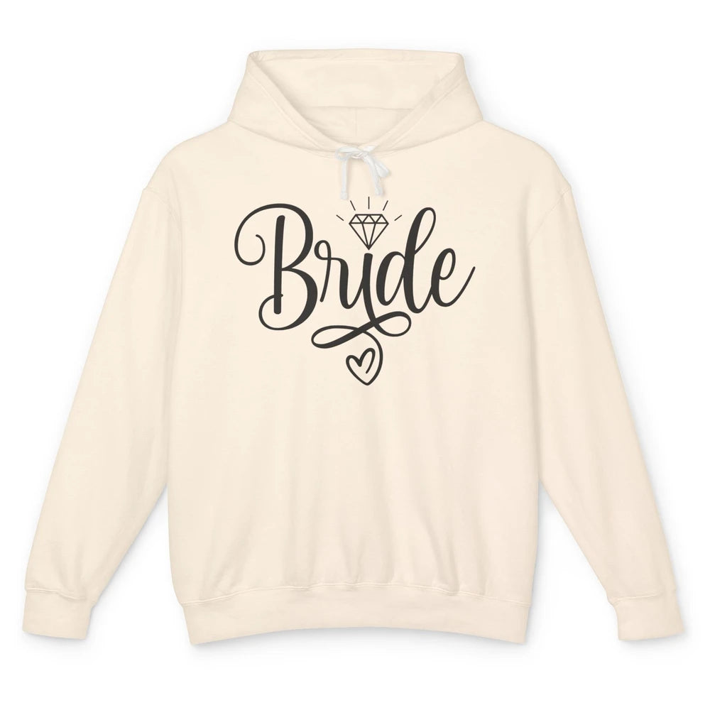 Bride To Be Wedding Ring Future Mrs. Engagement Bachelorette Unisex Lightweight Hoodie