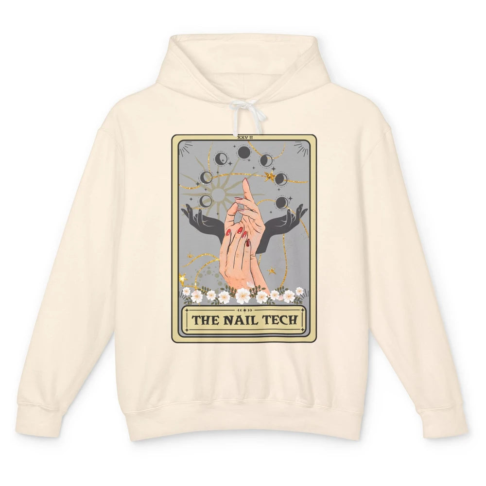 The Nail Tech Tarot Card Beautician Nail Boss Cosmetology Unisex Lightweight Hoodie