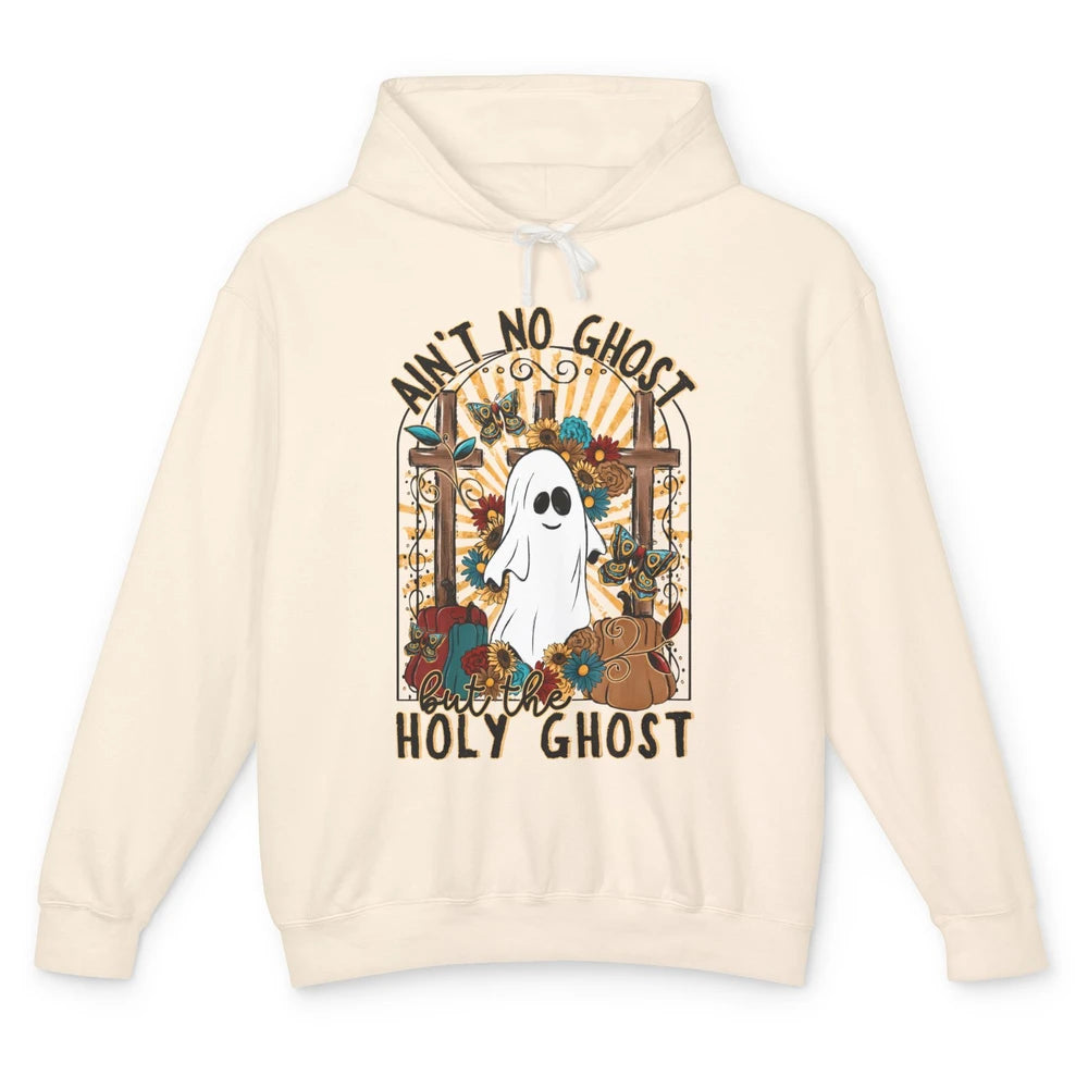 Ain't No Ghost But The Holy Ghost Spooky Christian Halloween Unisex Lightweight Hoodie