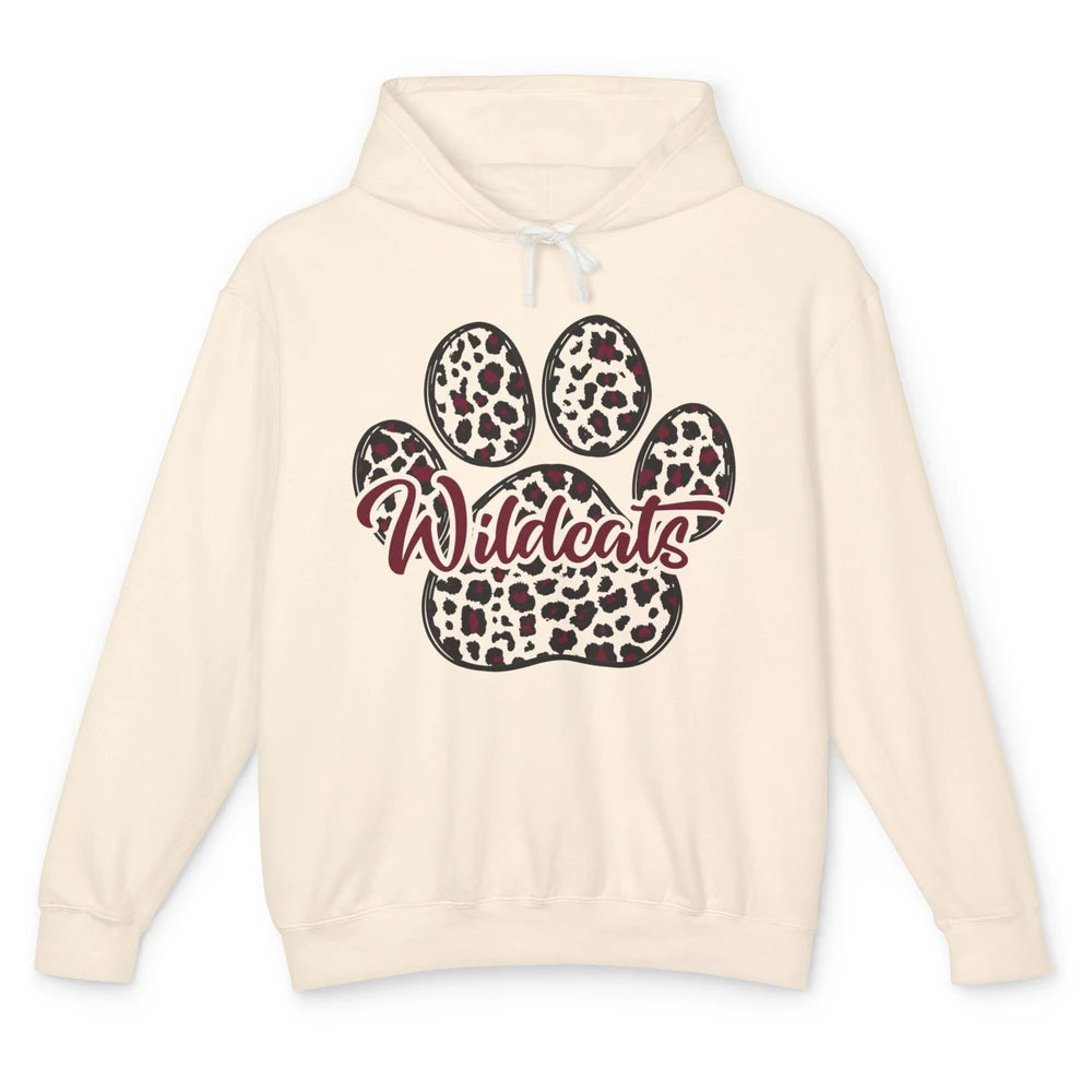 Wildcats Spirit Cat Paw Leopard Western Cat Mom Cat Lovers Unisex Lightweight Hoodie