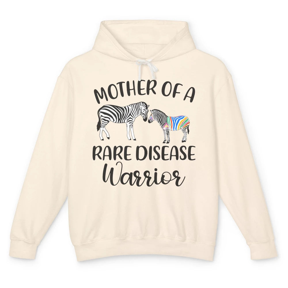 Mother Of A Rare Disease Warrior Zebra Rare Disease Mom Unisex Lightweight Hoodie