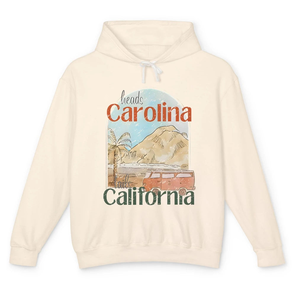 Retro Heads Carolina Tails California Western Country Summer Unisex Lightweight Hoodie