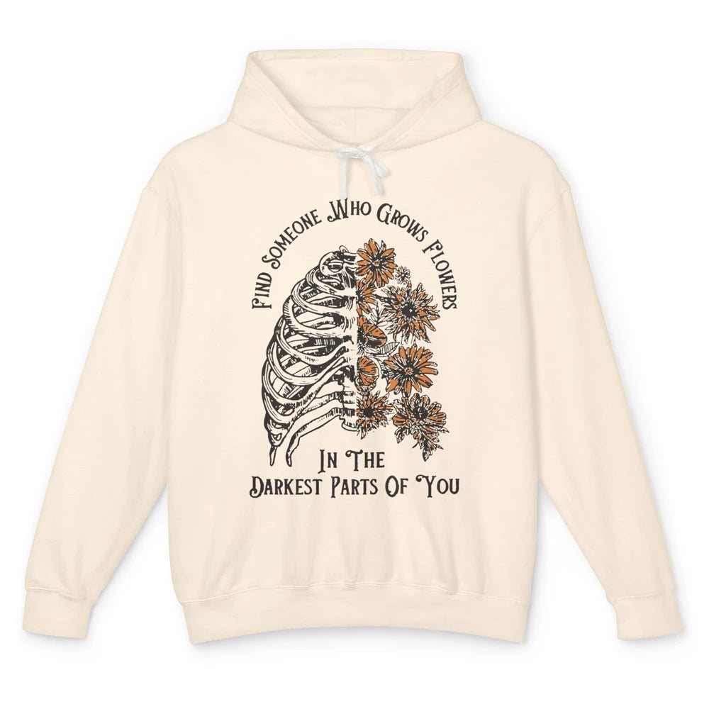 Floral Rig Cage Find Someone Who Grow Flower Western Country Unisex Lightweight Hoodie