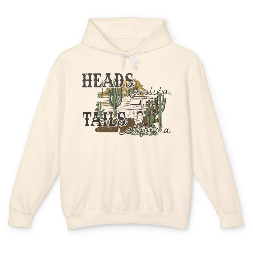 Heads Carolina Tail California Western Country Desert Cactus Unisex Lightweight Hoodie