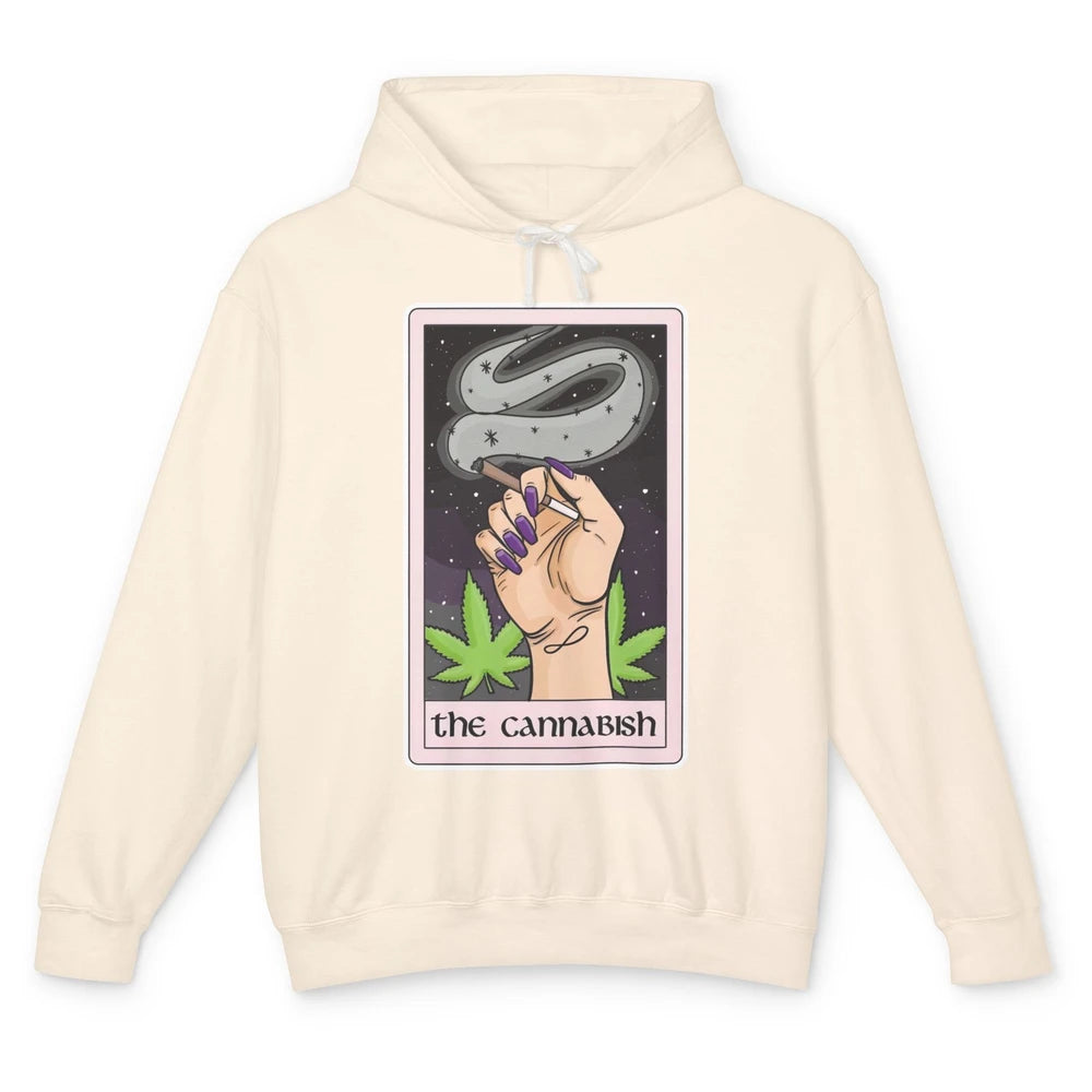 Retro Weed The Cannabish Tarot Card Weed Cannabis Marijuana Unisex Lightweight Hoodie