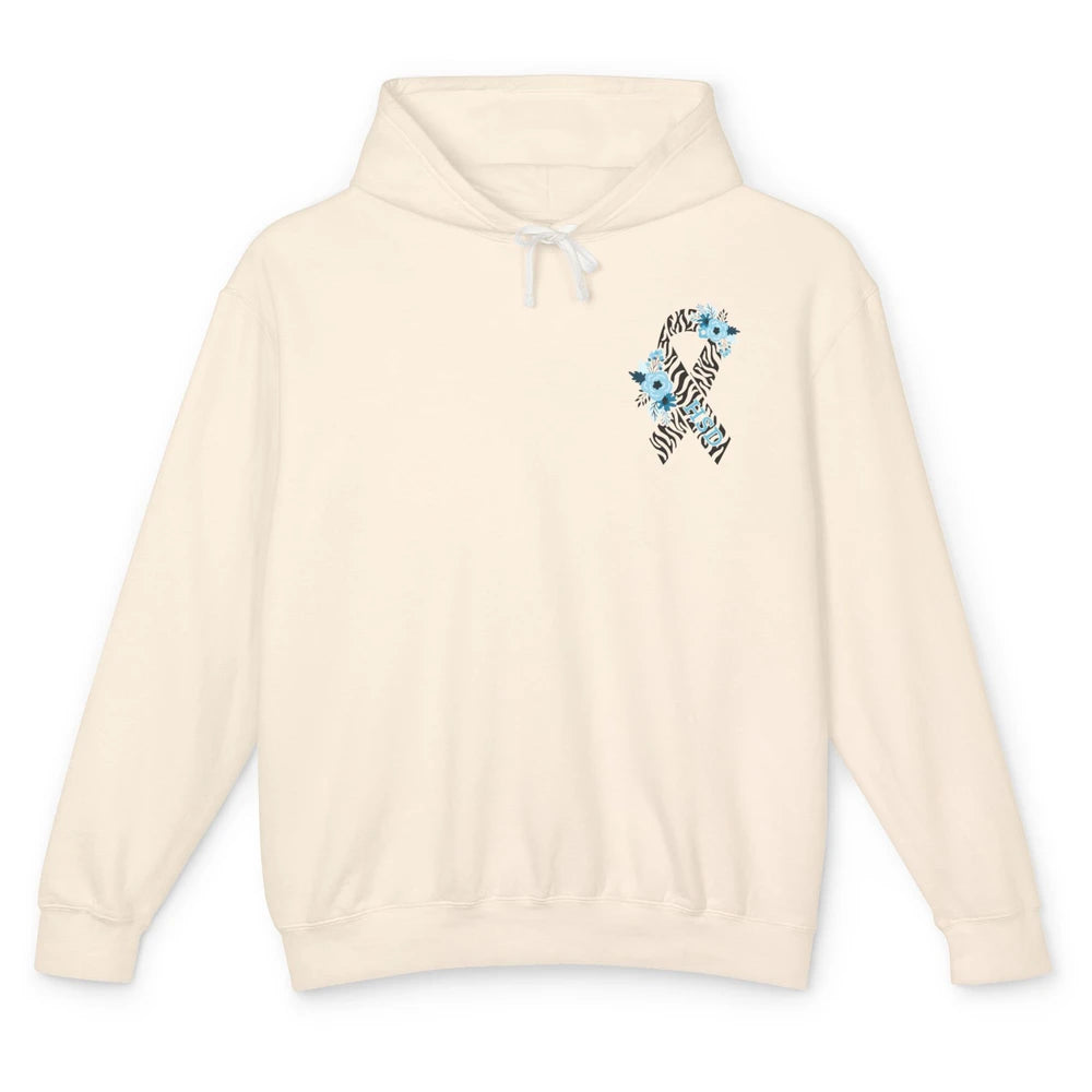 Hypermobility Spectrum Disorder Awareness HSD Zibra Ribbon Unisex Lightweight Hoodie