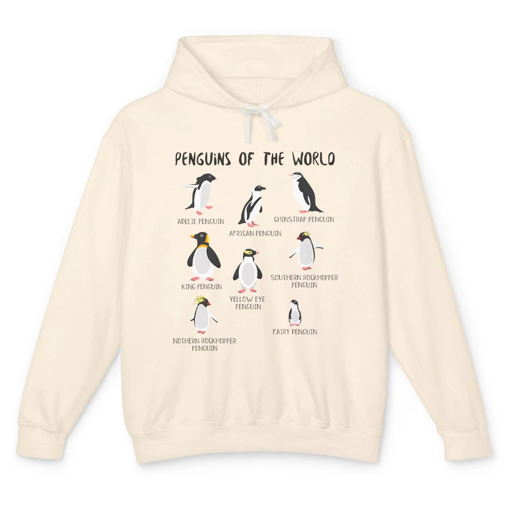 Penguins Of World With Headband Baby Penguins Wild Animal Unisex Lightweight Hoodie