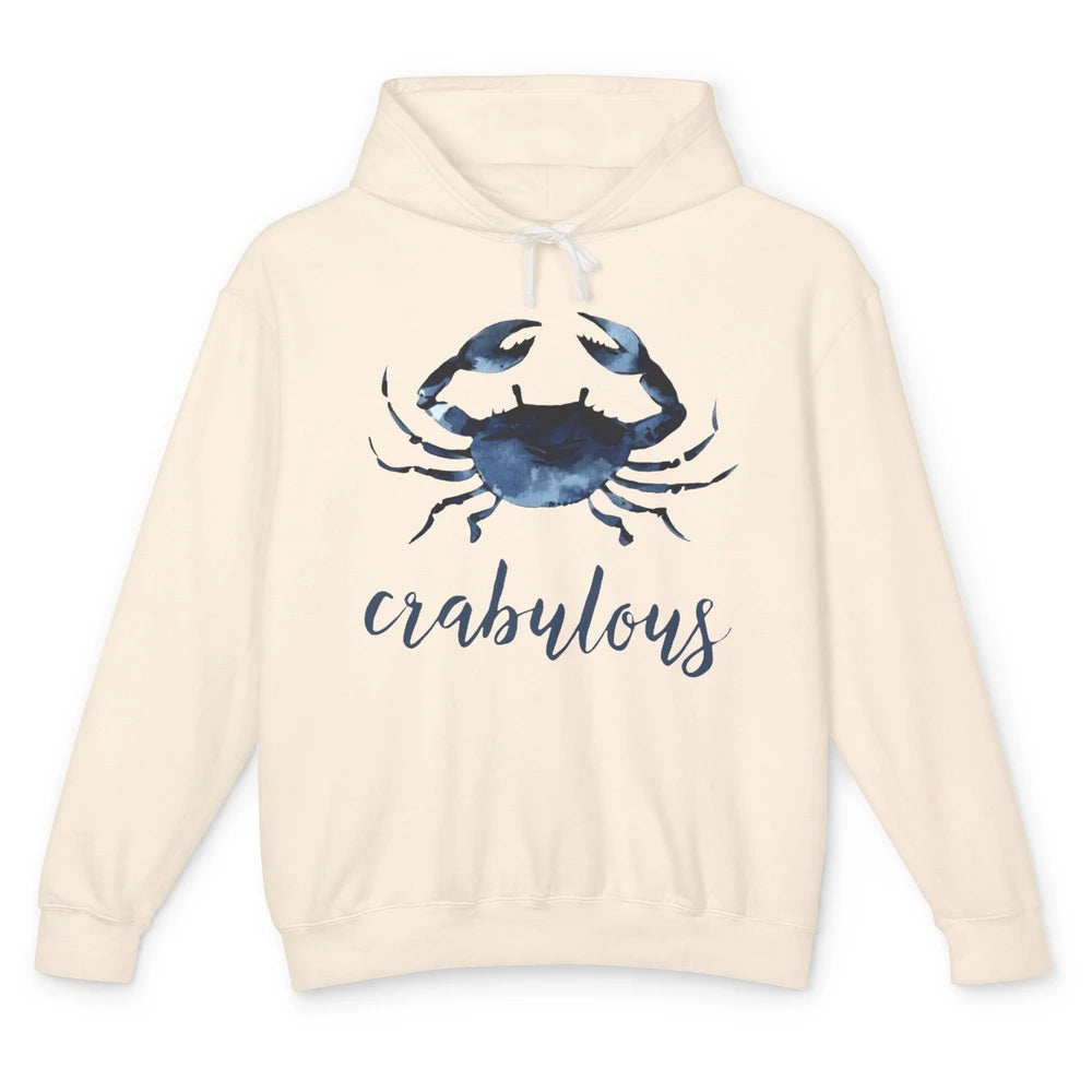 Crabulous Crab Season Feeling Crabulous Crab Lovers Gift Unisex Lightweight Hoodie