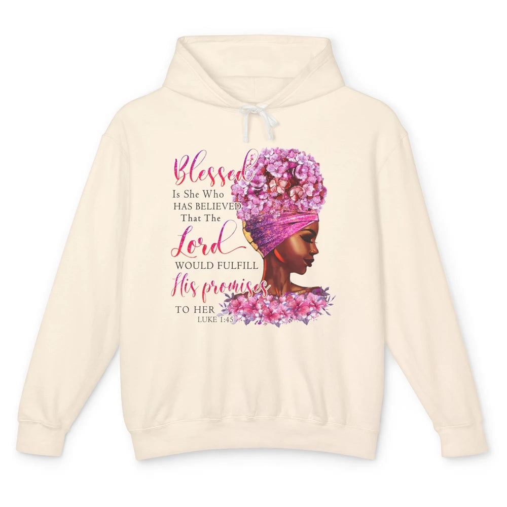 Black Girl In The Midst Of Storm Believe In God Christian Unisex Lightweight Hoodie