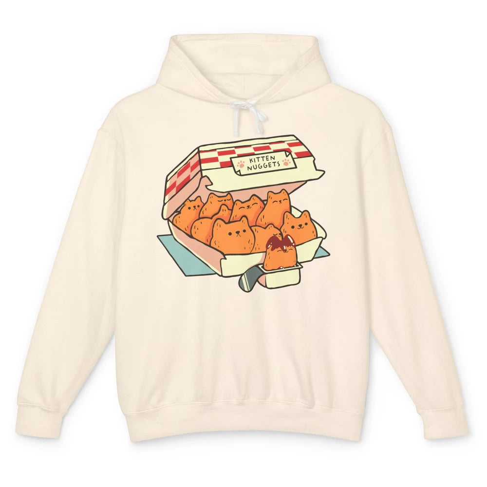 Kitten Nuggets Fast Food Cat Funny Cat Lovers Gift Nuggets Unisex Lightweight Hoodie