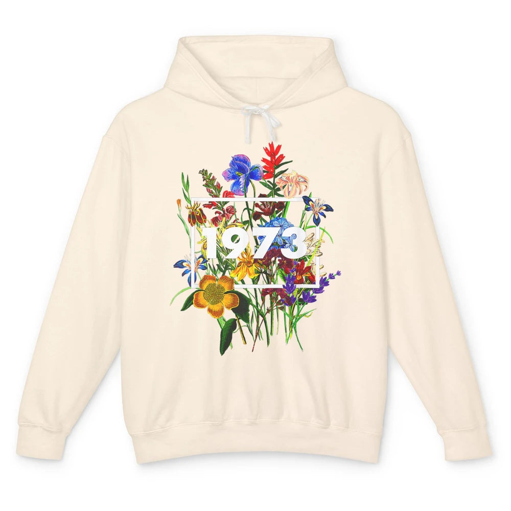 Wildflower Pro Choice 1973 Women Feminism Floral Body Rights Unisex Lightweight Hoodie