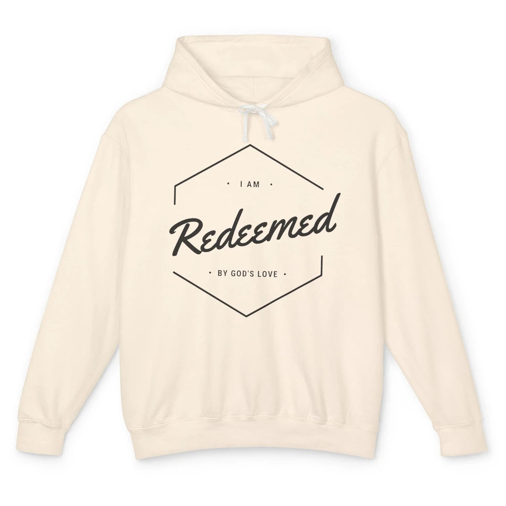 Redeemed By God's Love Butterfly Christian Religious Gift Unisex Lightweight Hoodie