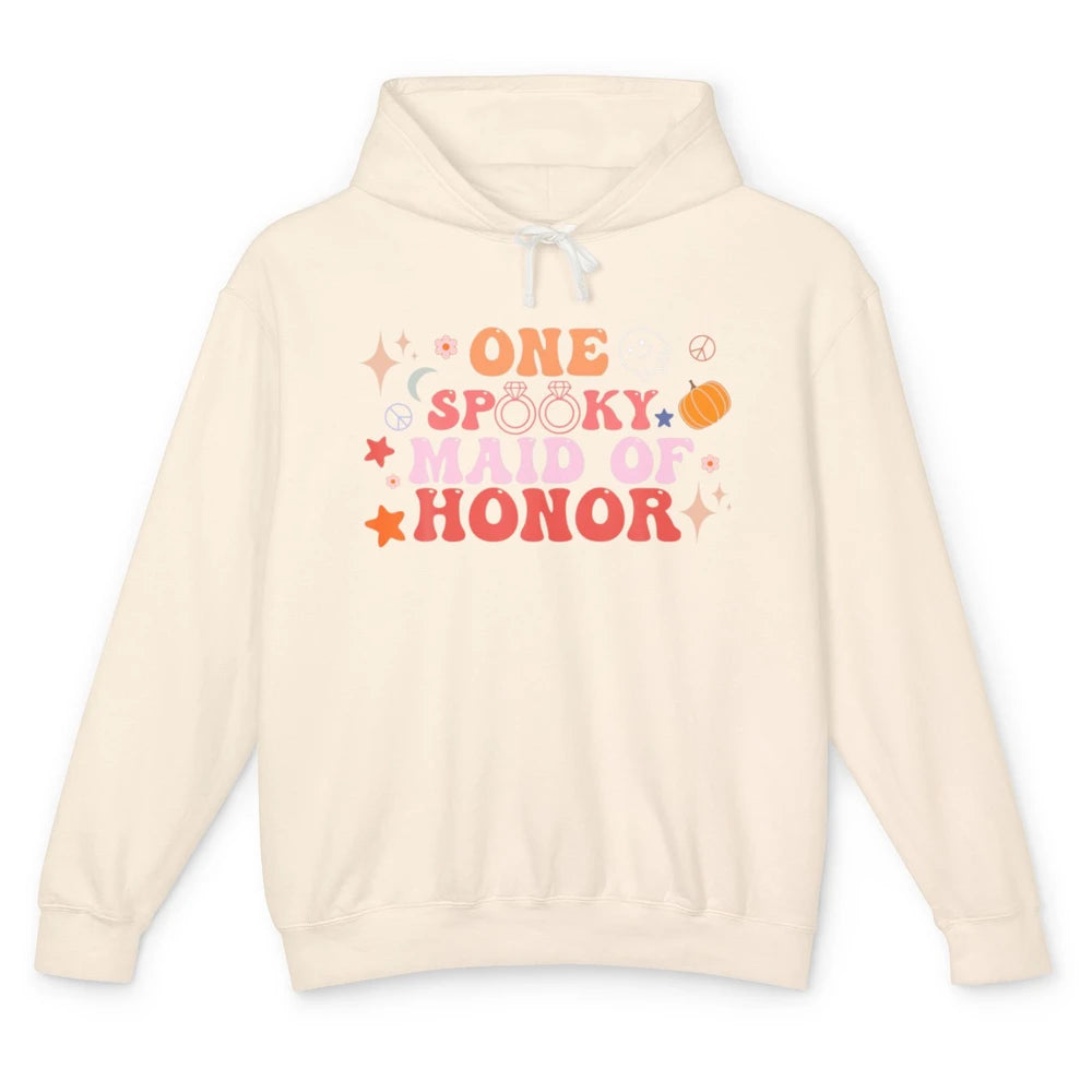 Spooky Maid Of Honor Halloween Bachelorette Party Engagement Unisex Lightweight Hoodie