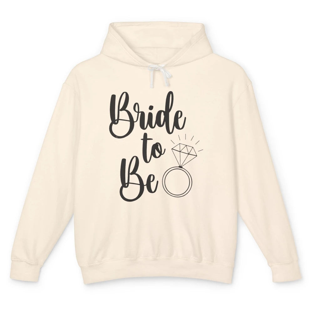 Bride To Be Future Mrs. Engagement Bachelorette Wedding Ring Unisex Lightweight Hoodie