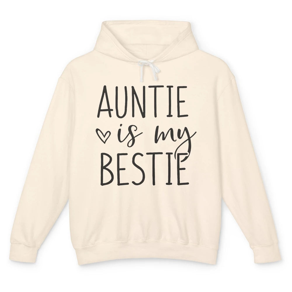 Auntie Is My Bestie New Auntie Pregnancy Nephew Niece Gift Unisex Lightweight Hoodie