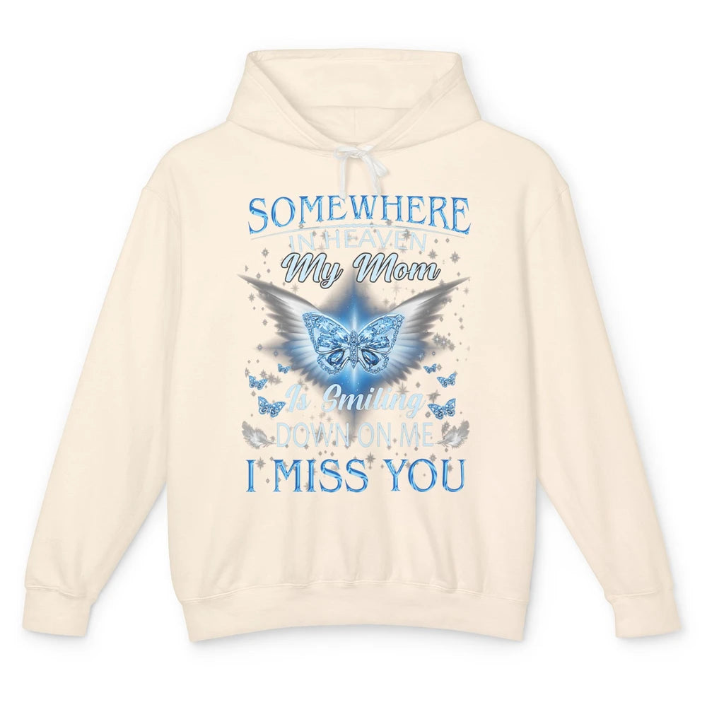 My Mom In Heaven Angel Wings Mother Memories Forever Love Unisex Lightweight Hoodie