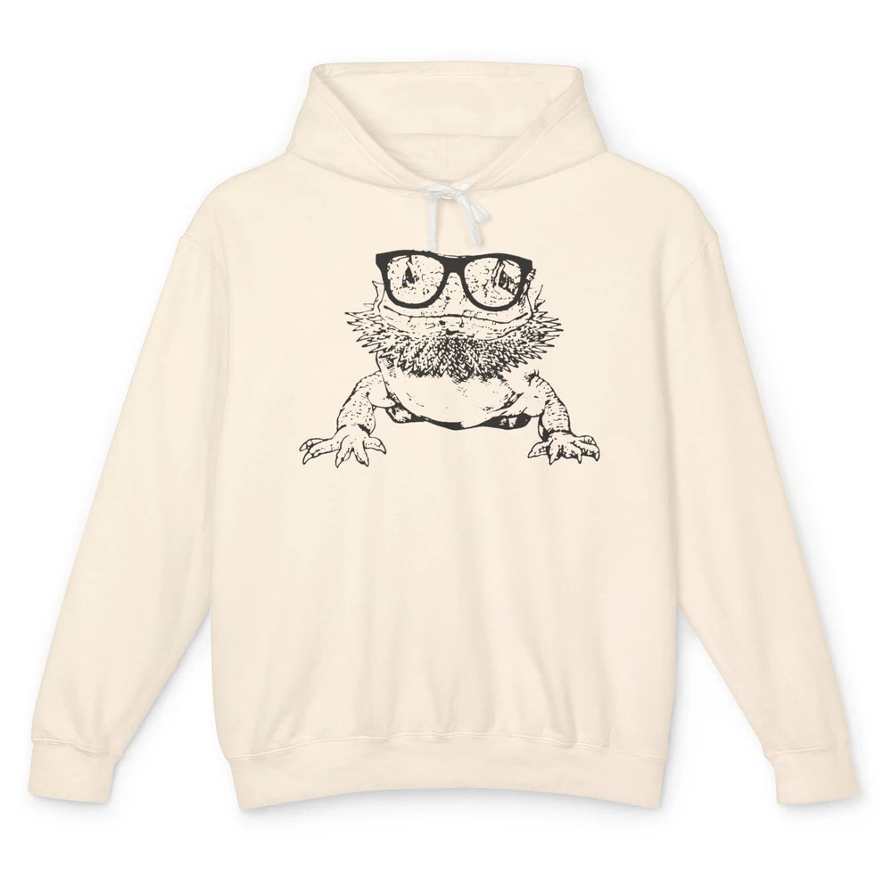 Bearded Dragon Glasses Animal Cute Bearded Dragon Owner Gift Unisex Lightweight Hoodie