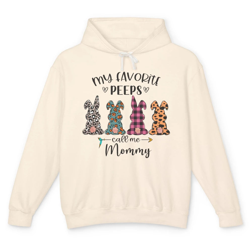 Easter Mom My Favorite Peeps Calls Me Mommy Easter Bunny Unisex Lightweight Hoodie