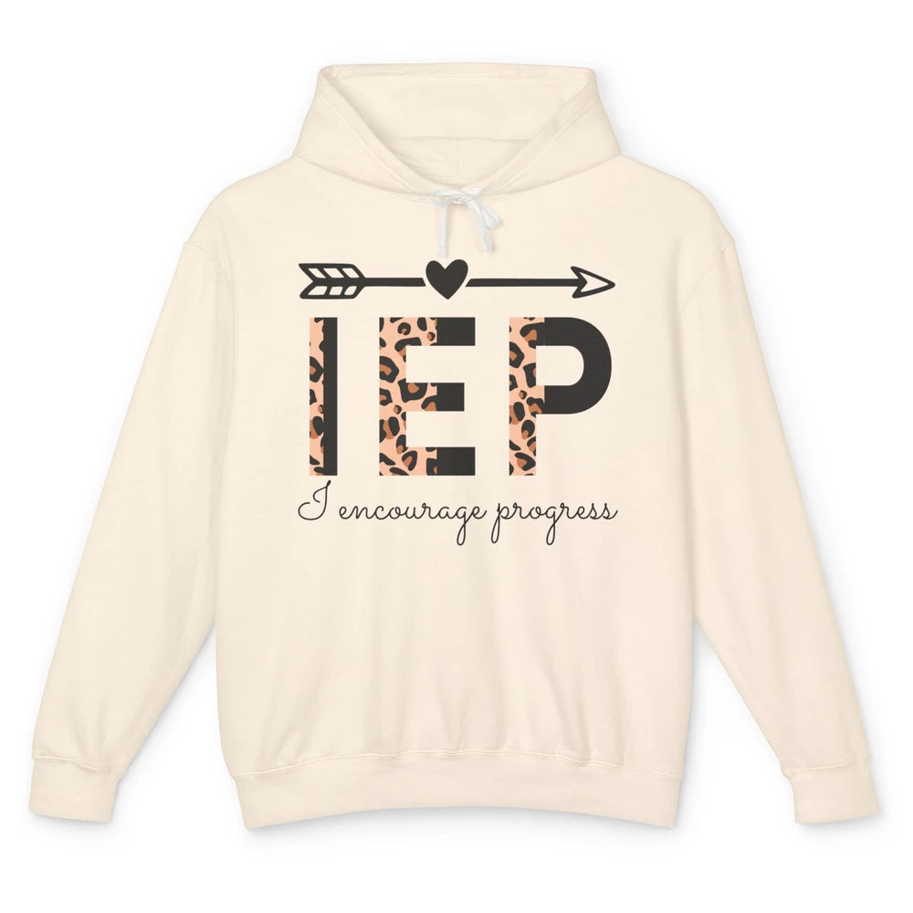 SPED Teacher I Encourage Progress IEP Squad Special Edu Gift Unisex Lightweight Hoodie