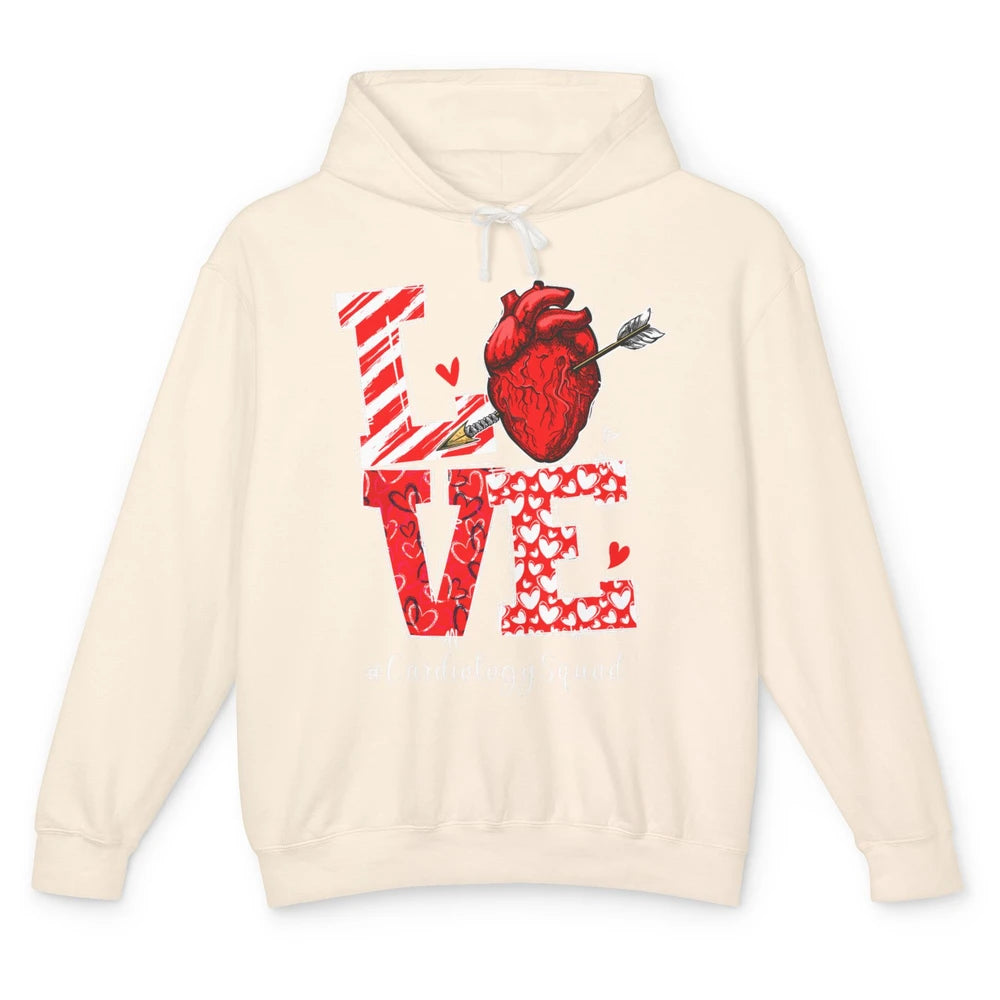 Love Cardiology Cardiologist Cardiac Nurse Valentine Day Unisex Lightweight Hoodie