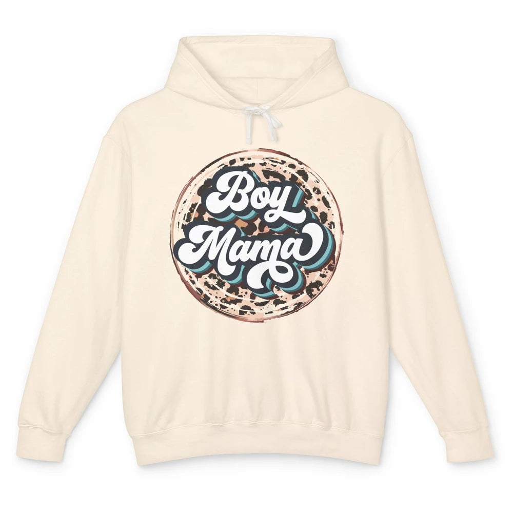 Retro Boy Mama Leopard Lightning Bolt Western Country Mama Unisex Lightweight Hoodie