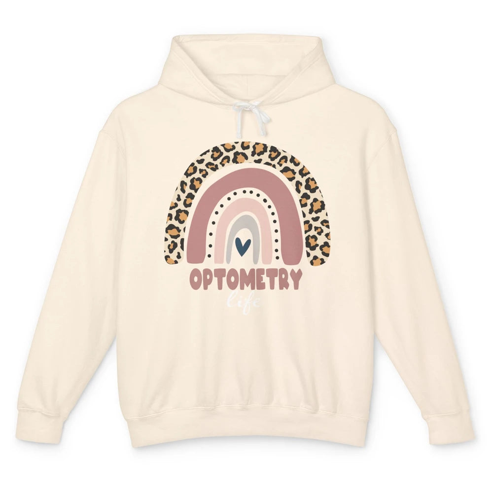 Optometry Life Leopard Rainbow Optometrist Optician Gift Unisex Lightweight Hoodie