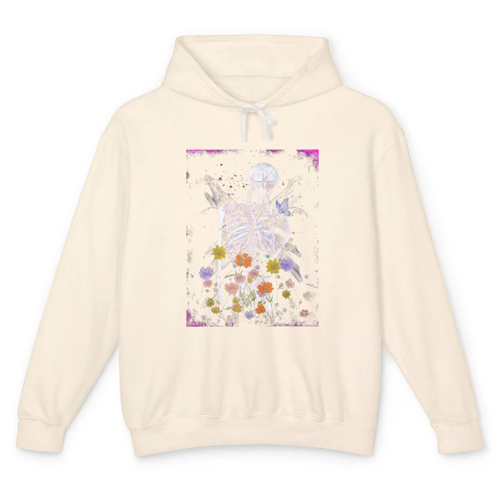 Floral Fairy Grunge Skeleton Fairycore Butterfly Aesthetic Unisex Lightweight Hoodie