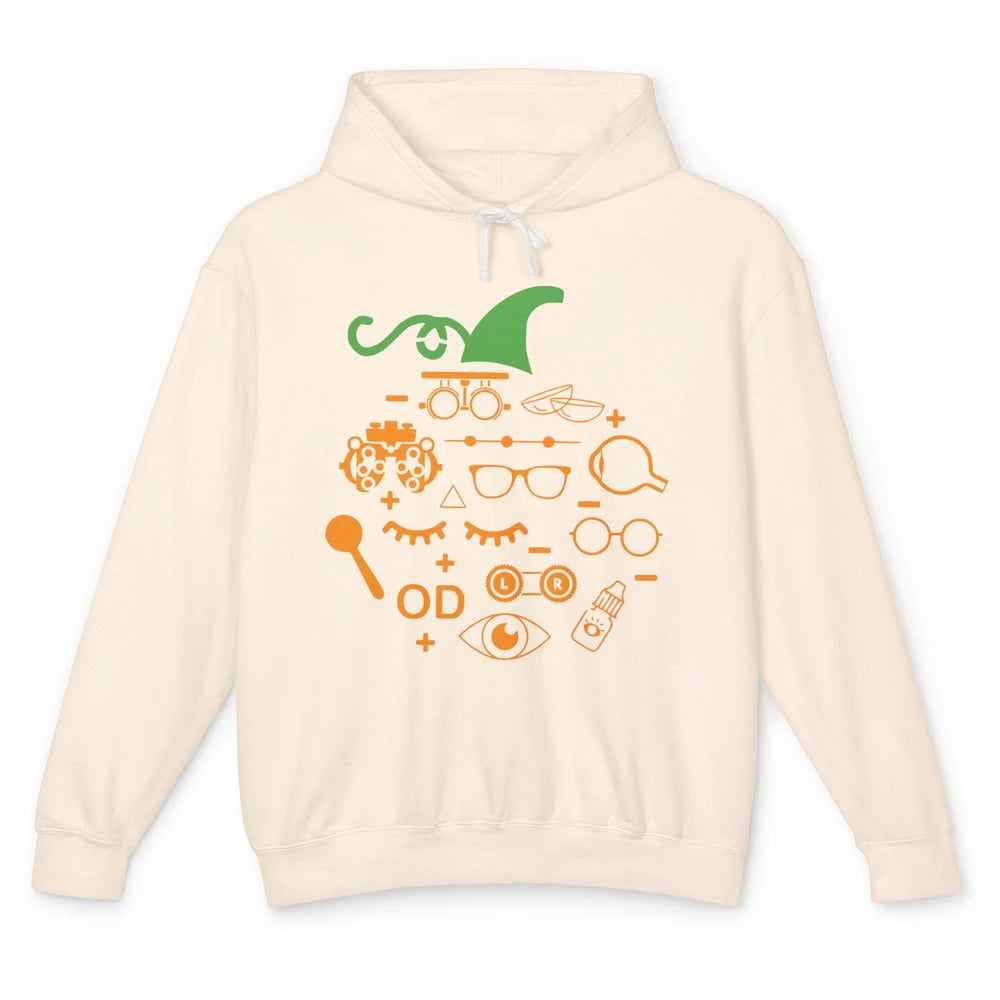 Optometry Glasses Pumpkin Halloween Optometrist Optician Unisex Lightweight Hoodie