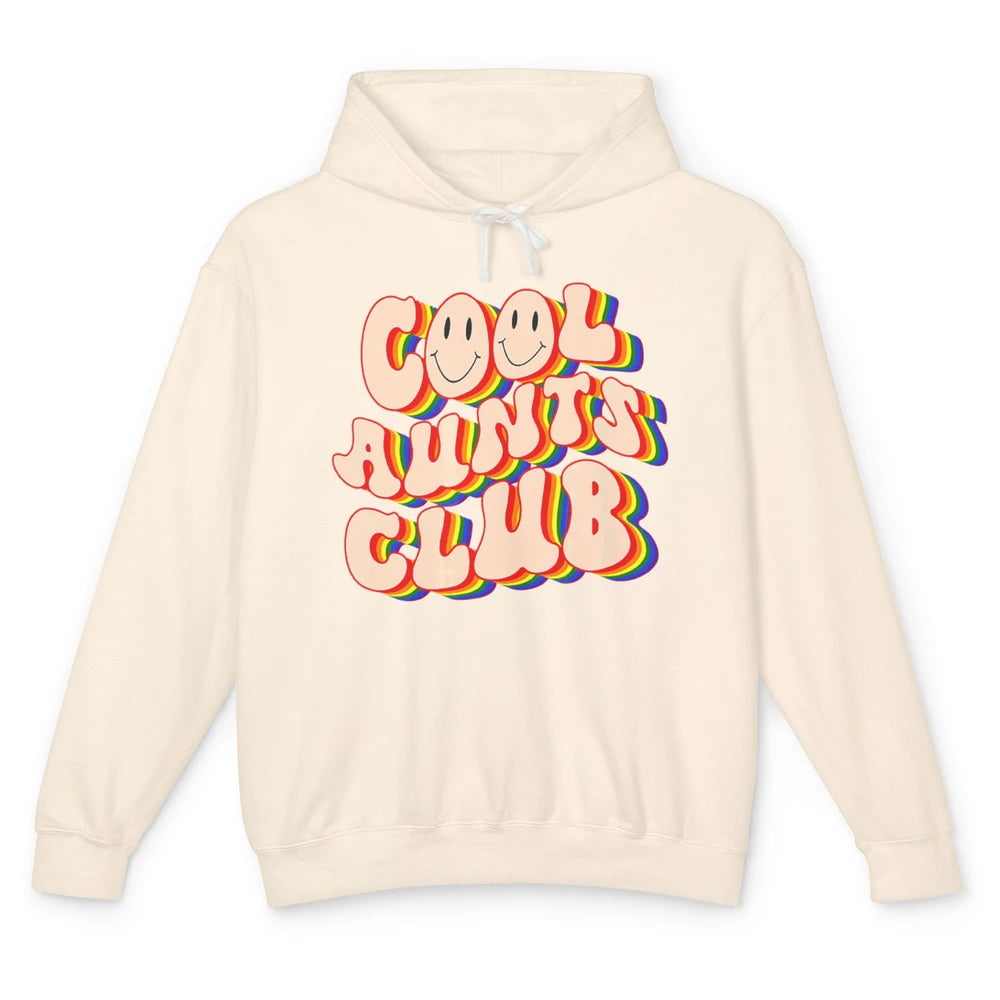 Groovy Cool Aunts Club LGBTQ Pride Member Aunt Sister Friend Unisex Lightweight Hoodie