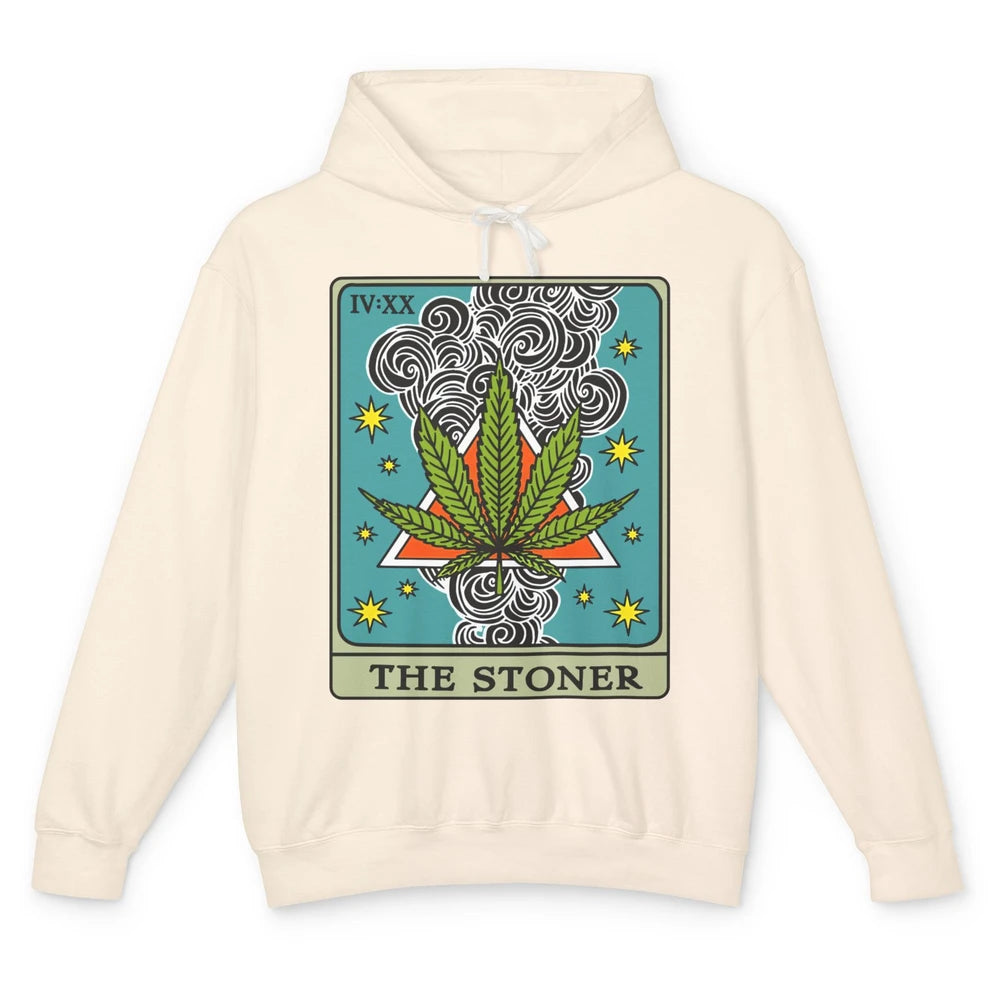 Vintage Weed The Stoner Tarot Card Weed Cannabis Marijuana Unisex Lightweight Hoodie