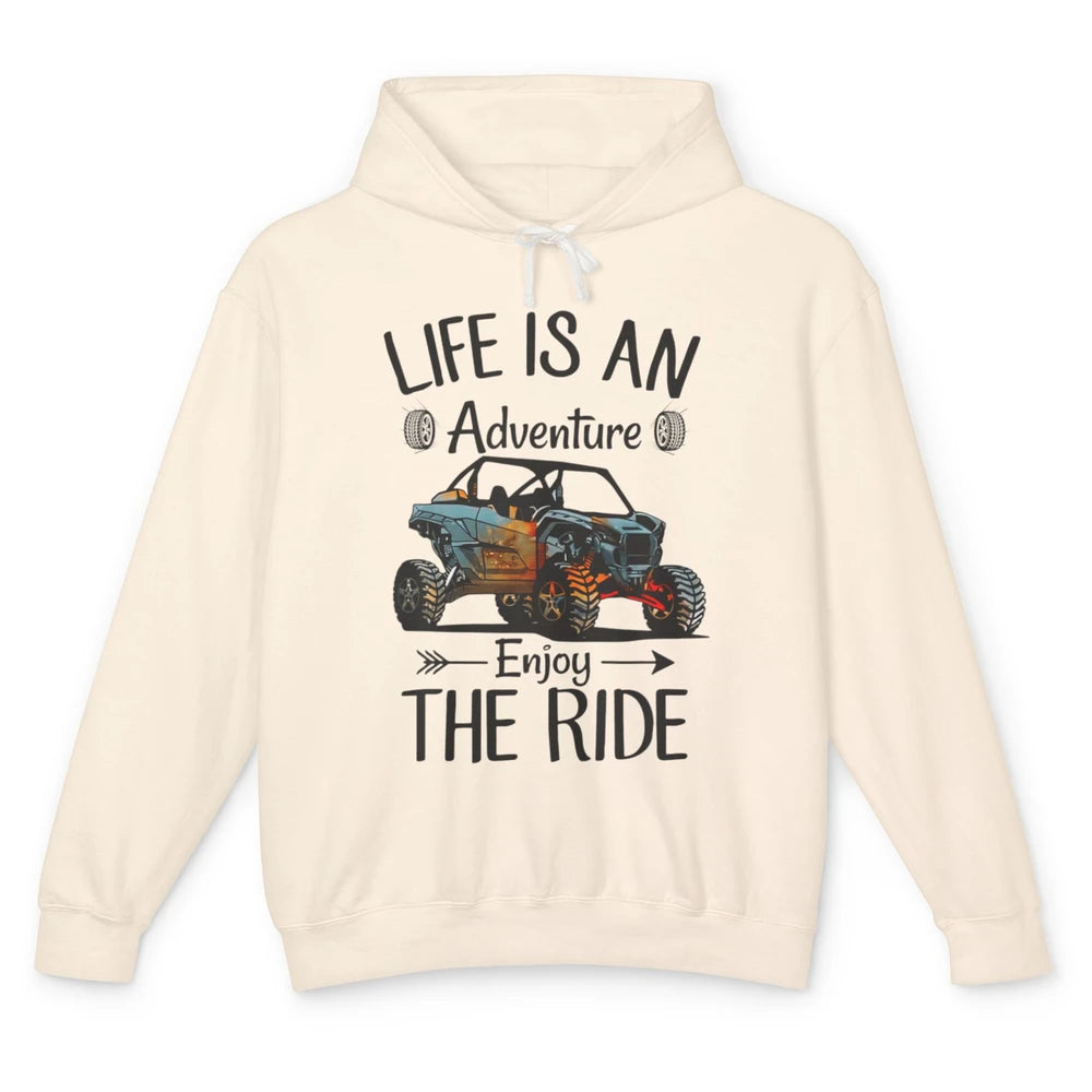 Retro Enjoy The Ride ATV Rider UTV Mud Riding SXS Offroad Unisex Lightweight Hoodie