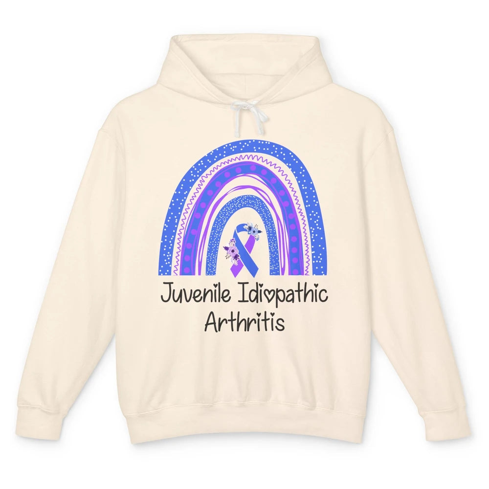 Juvenile Idiopathic Arthritis JIA Awareness Floral Rainbow Unisex Lightweight Hoodie