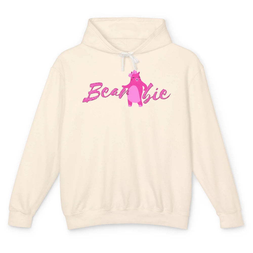 Funny Bearbie Cute Pink Bear Sarcastic Kawaii Wild Animal Unisex Lightweight Hoodie