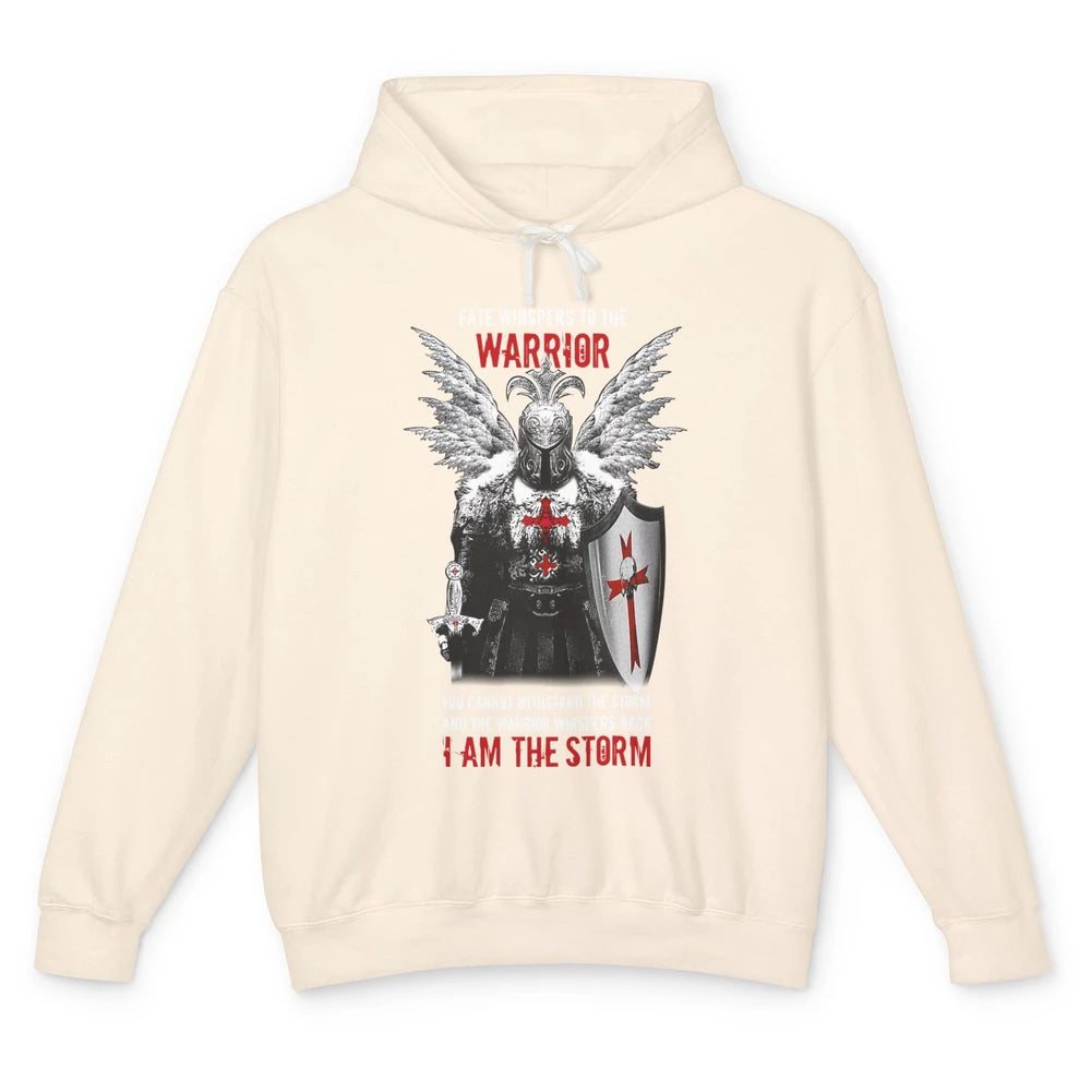 Knight Templar Fate Whispers To The Warrior Christian Belief Unisex Lightweight Hoodie