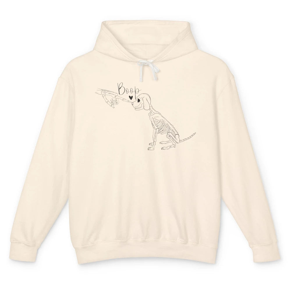 Skellie Dog Boop Dog Funny Skeleton Dog Mom Dog Lovers Gift Unisex Lightweight Hoodie