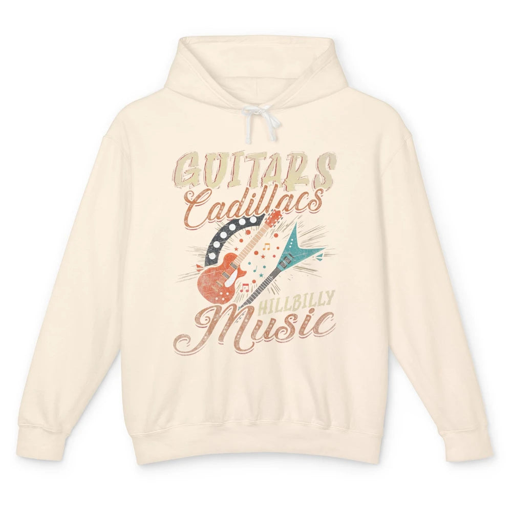 Guitars Cadillacs Country Music Guitarist Playing Guitar Unisex Lightweight Hoodie